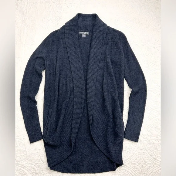 Barefoot Dreams Cardigan Cozy Chic Lite Circle Cardi Black Size Small - Picture 2 of 16